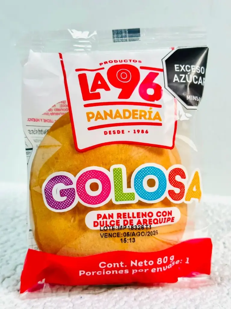 PAN CON RELLENO SABOR DE LECHE 70X80 GR