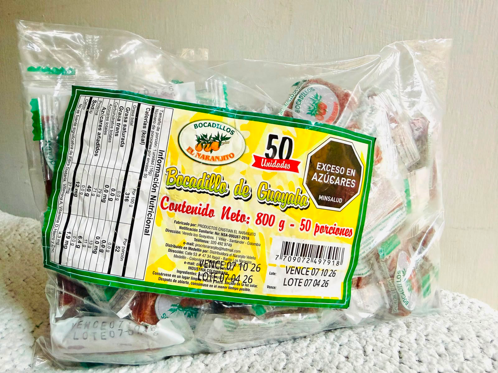 BOCADILLO NARANJITO X50